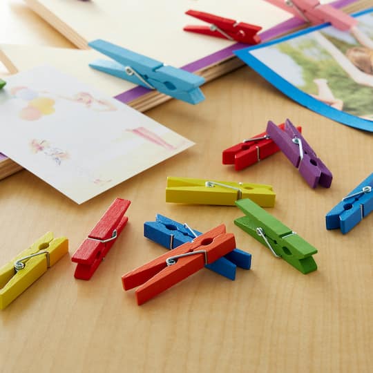 12 Packs: 30 ct. (360 total) Medium Primary Clothespins by Recollections™